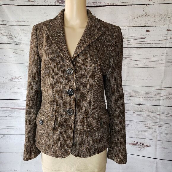 Rena Lange Brown Blazer Jacket Small - Picture 1 of 4